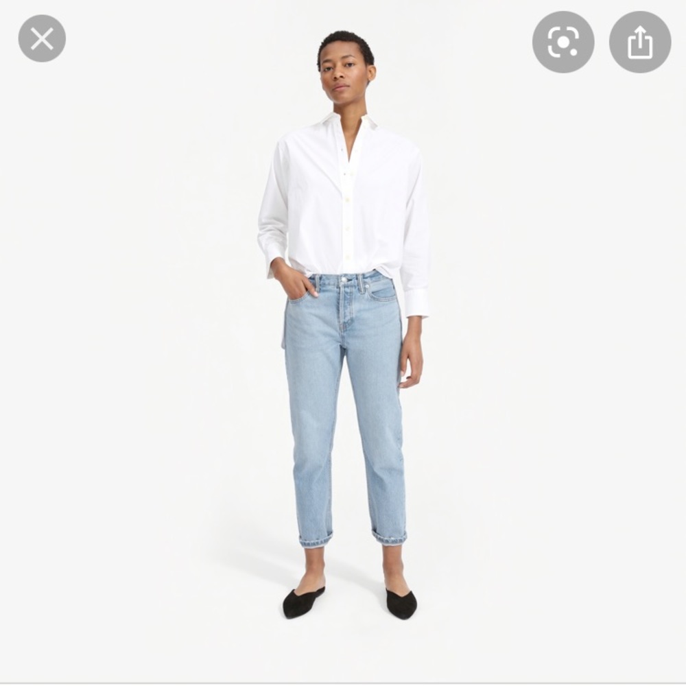 Everlane boyfriend jeans, light wash, 27